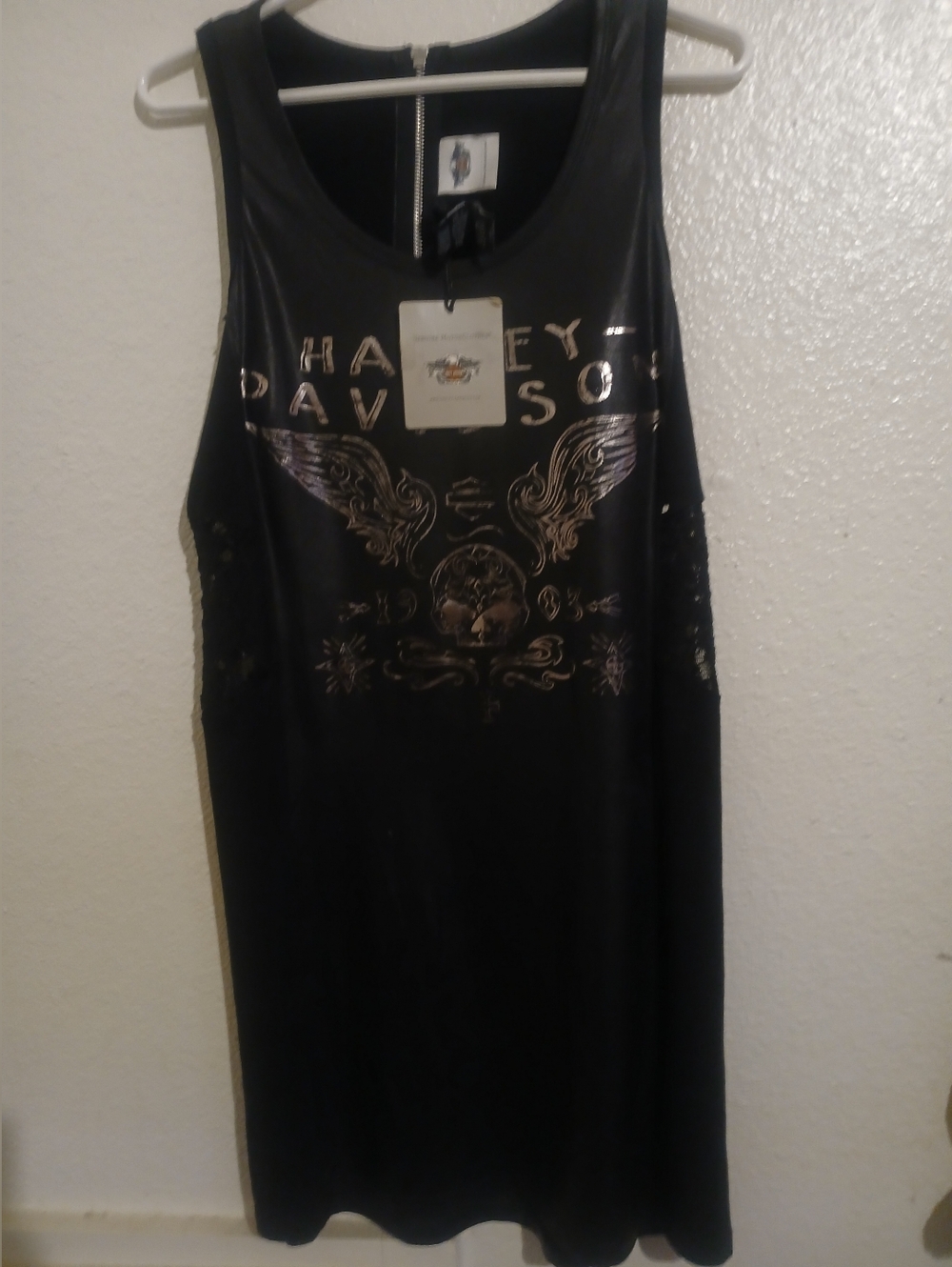 Harley-Davidson Black Graphic Tank Dress